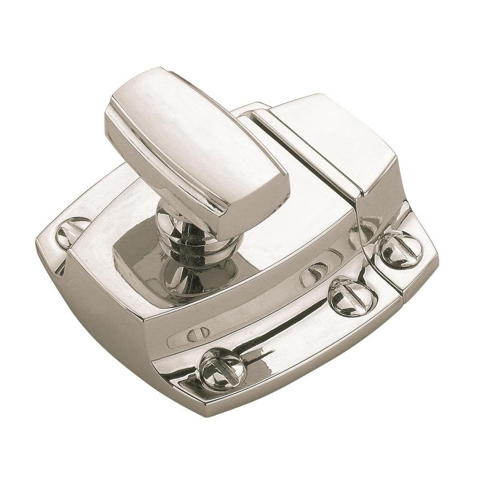 Amerock Highland Ridge 1-3/16 in (30 mm) Center-to-Center Polished Nickel Cabinet Door Latch