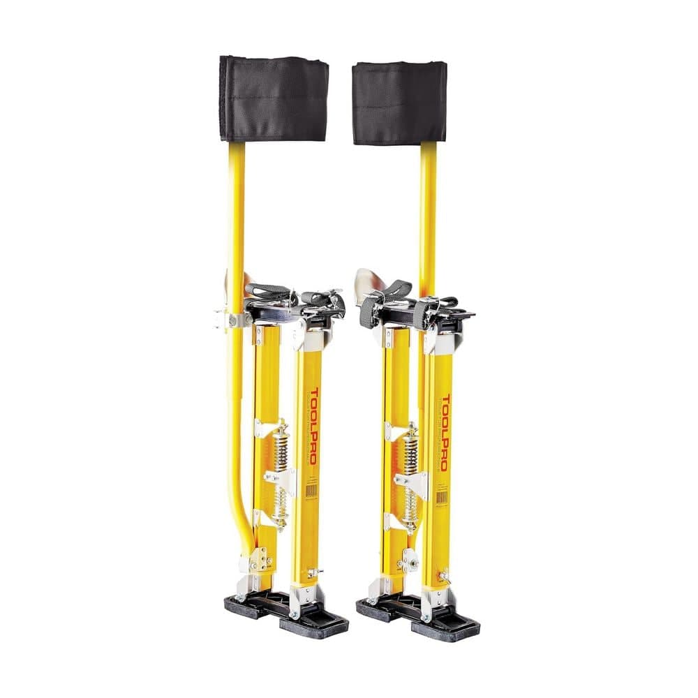 ToolPro 24 in. to 40 in. Magnesium Adjustable Drywall Stilts With Soft Straps