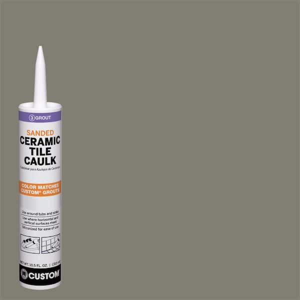 Custom Building Products Polyblend #165 Delorean Gray 10.5 oz. Sanded Ceramic Tile Caulk