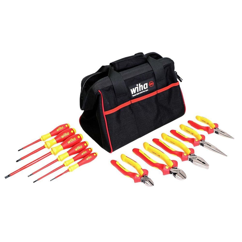 Wiha Master Electrician's 1000-Volt Insulated Tool Set in Canvas Tool Bag (11-Piece)