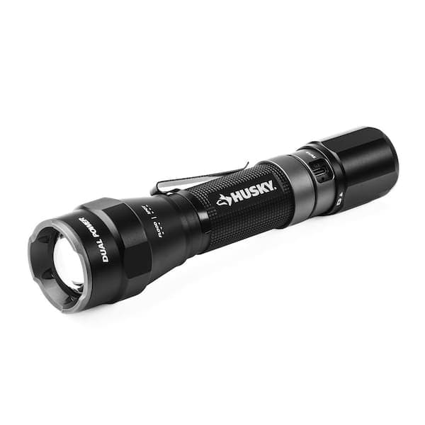 Husky 2000 Lumens Dual Power LED Rechargeable Tactical Focusing Flashlight