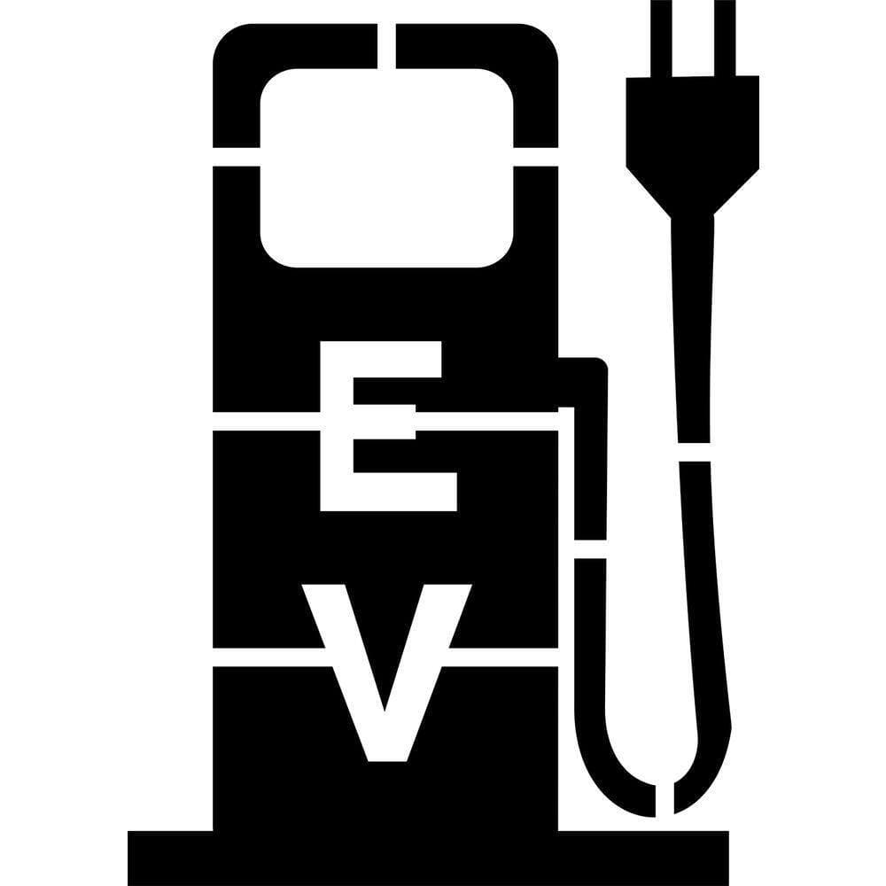Stencil Ease 36 in. High x 26 in. Wide Electric Vehicle Charging Station Pump Stencil