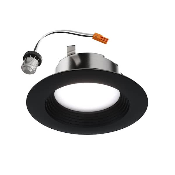 HALO LTT 4 in. Adjustable 5 CCT, New Construction/Remodel/Retrofit Installation, Integrated LED Regressed LED Downlight Black