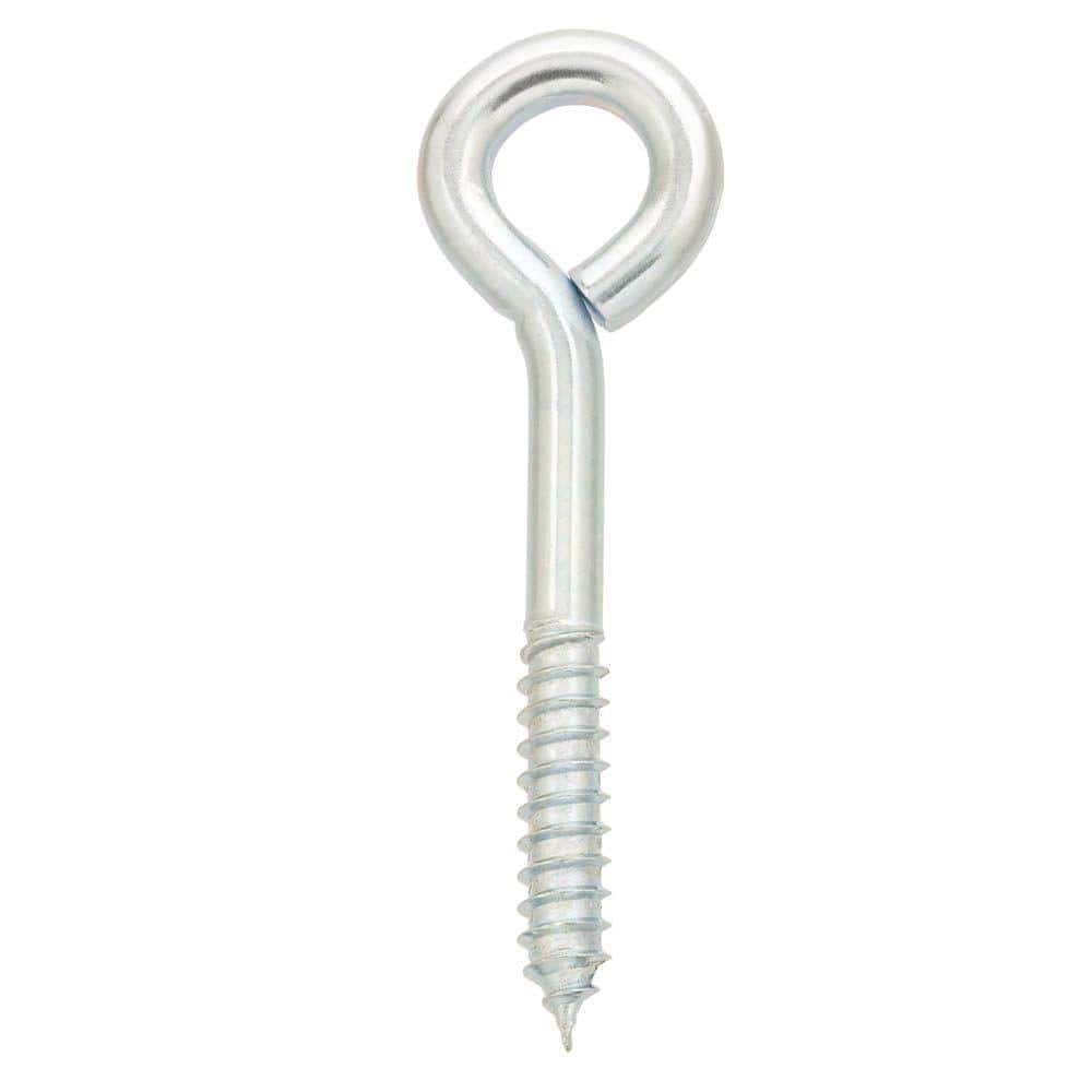 Everbilt 5/16 in. x 6 in. L Zinc-Plated Lag Thread Screw Eye