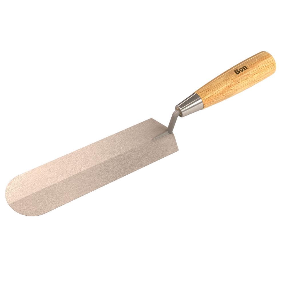 Bon Tool 8 in. x 2. in Round End Brick Coke Trowel - Wood Handle