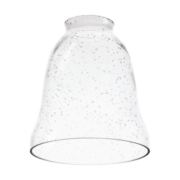 PRIVATE BRAND UNBRANDED 5.375 in. Clear Seeded Glass Bell Shaped Replacement Pendant Shade with 2.25 in. Lip Fitter