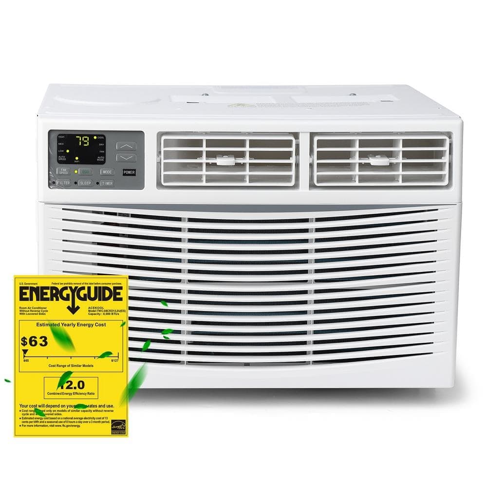 Garvee 115V Window Air Conditioner 8,000 BTU with Remote/APP Control and ECO Mode