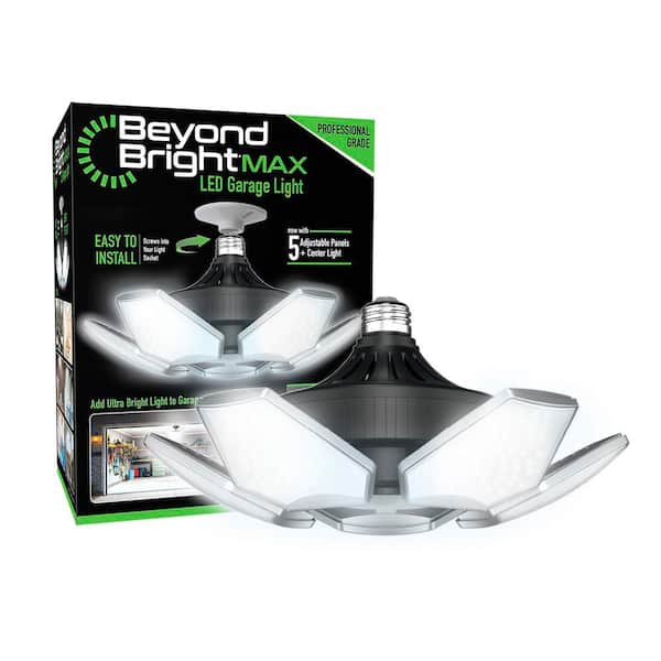 BEYOND BRIGHT 60-Watt Adjustable LED Garage Ceiling Light with 6000 Lumens, 348 LED Bulbs