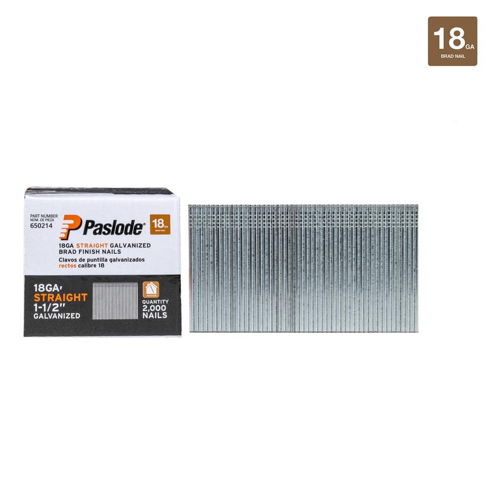 Paslode 1-1/2 in. x 18-Gauge Galvanized Brad Nails (2000 per Box)