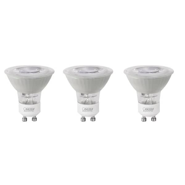 Feit Electric 35-Watt Equivalent MR16 GU10 Dimmable Track Ligthing Reflector LED Light Bulb, Bright White 3000K (3-Pack)