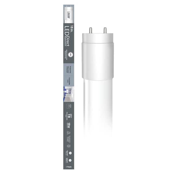 Feit Electric 15-Watt Equivalent 18 in. T8 G13 Type A Plug and Play Linear LED Tube Light Bulb, Cool White 4000K