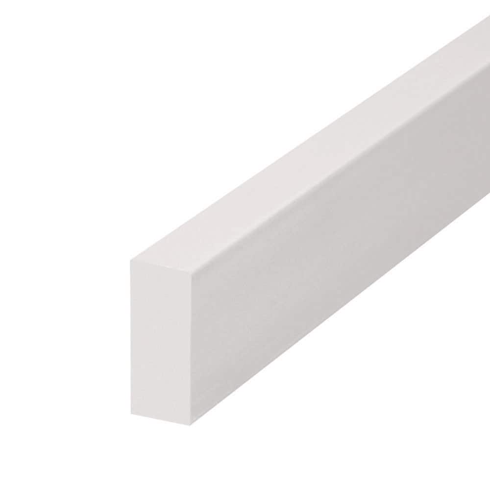 Royal Mouldings 5/8 in. D x 1-1/2 in. W x 8 ft. L PVC Vinyl White Trimplank Composite S4S Molding