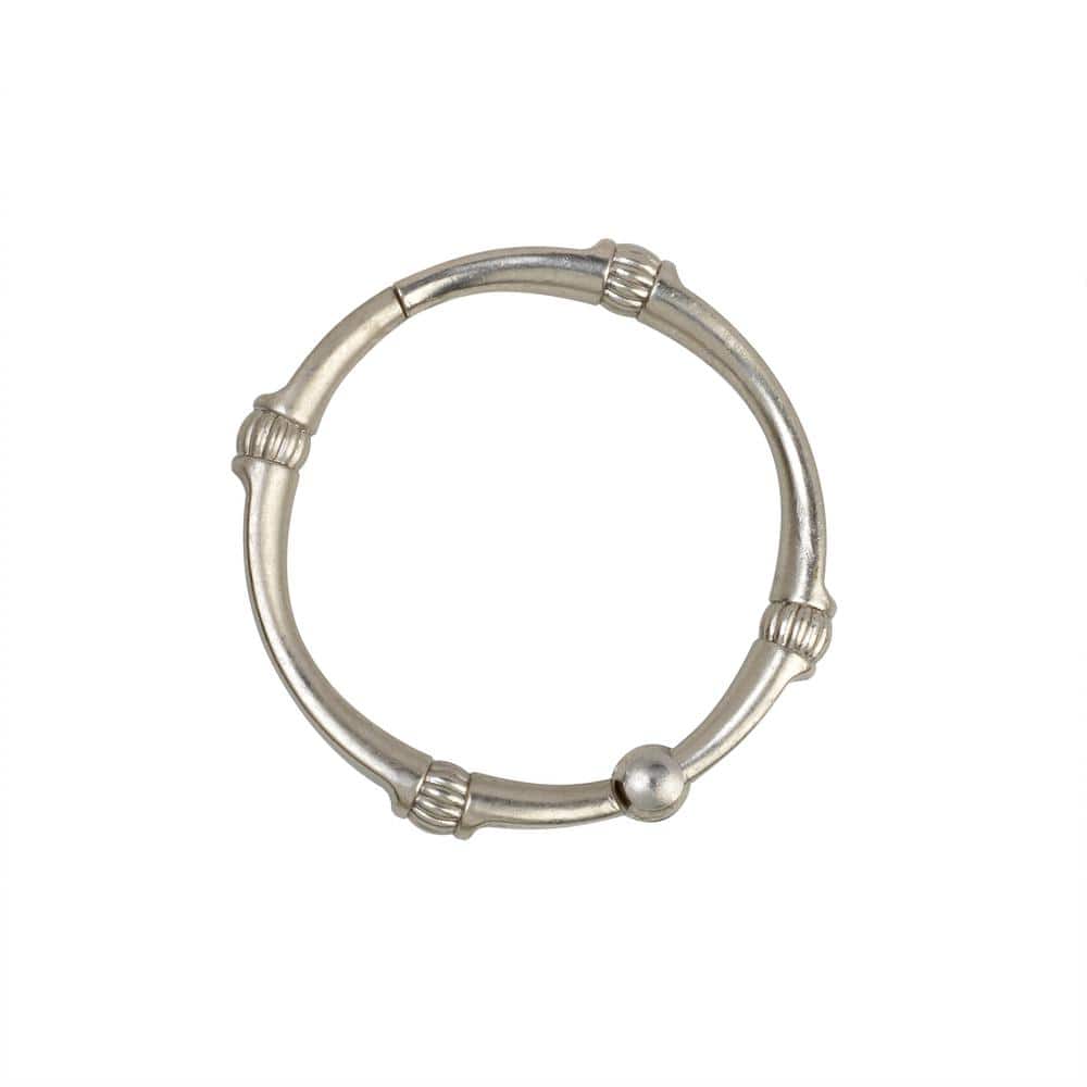 Zenna Home NeverRust Decorative Shower Rings in Nickel (12-Pack)
