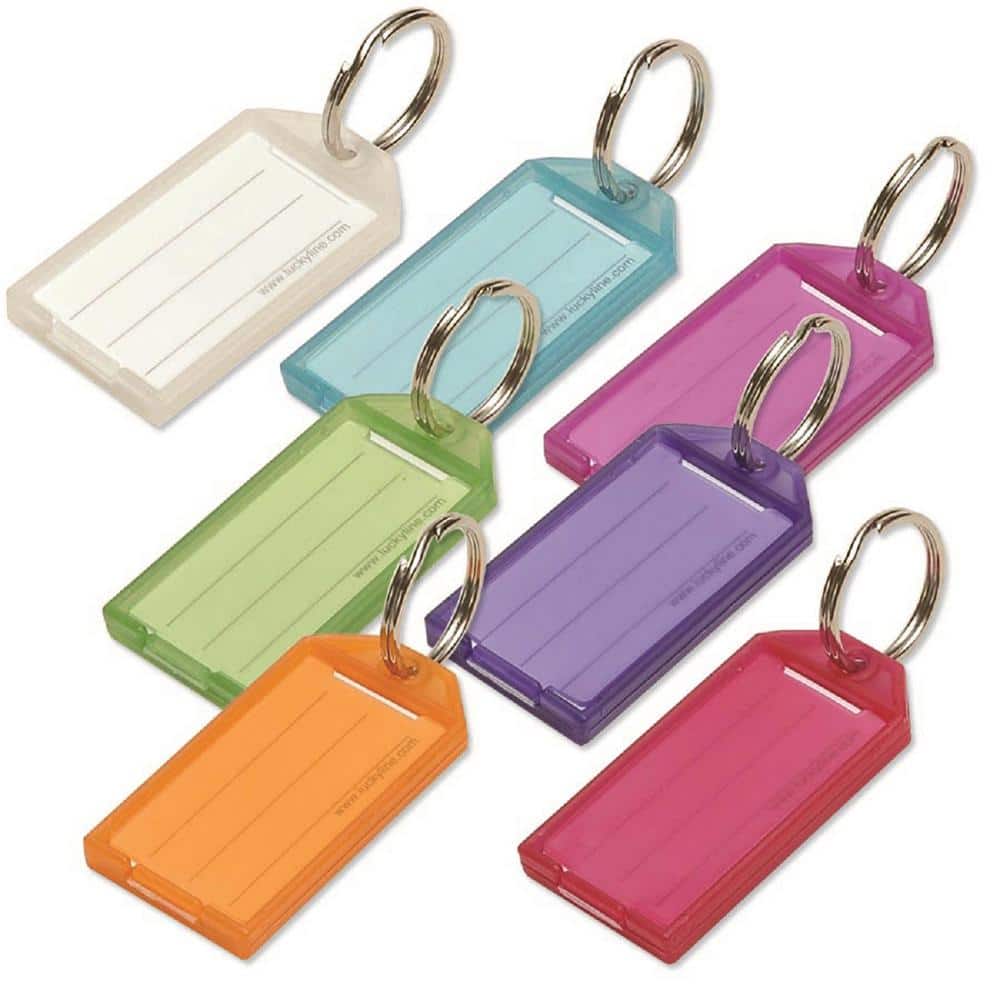 Lucky Line Products ID Tag with Flap and Split Key Ring, Box of 100