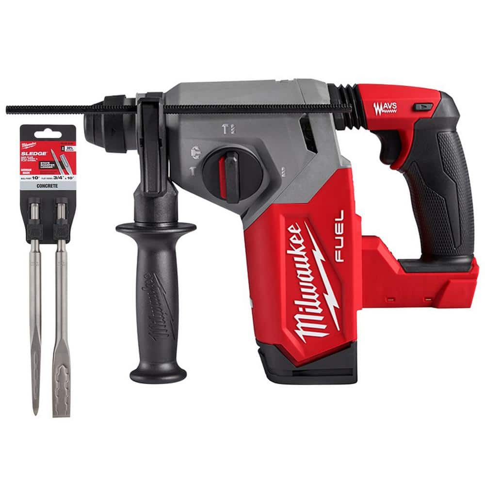 Milwaukee M18 FUEL 18V Lithium-Ion Brushless Cordless Rotary Hammer Kit with 4-1/2 in./5 in. Grinder