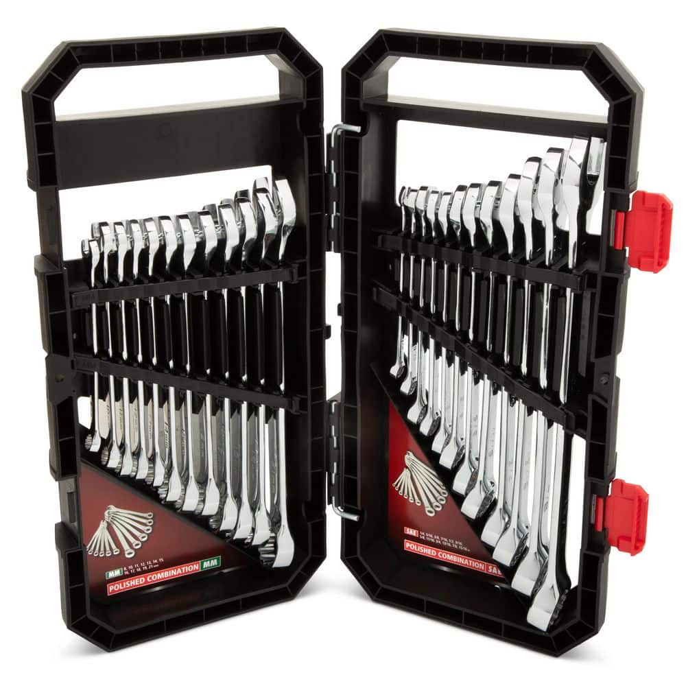 Husky SAE/MM Combination Wrench Set (24-Piece)