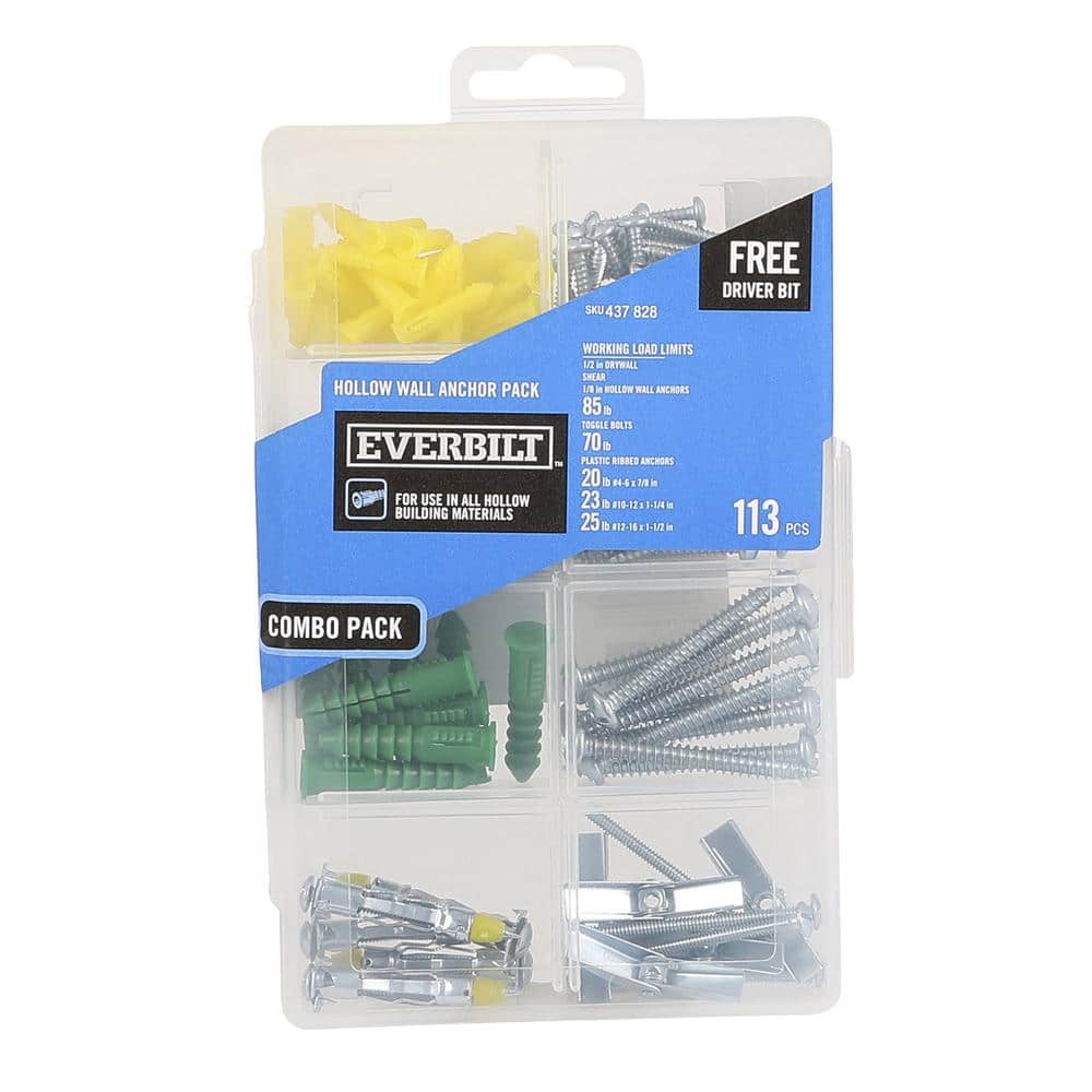 Everbilt Hollow Wall Anchor Pack (118-Piece)