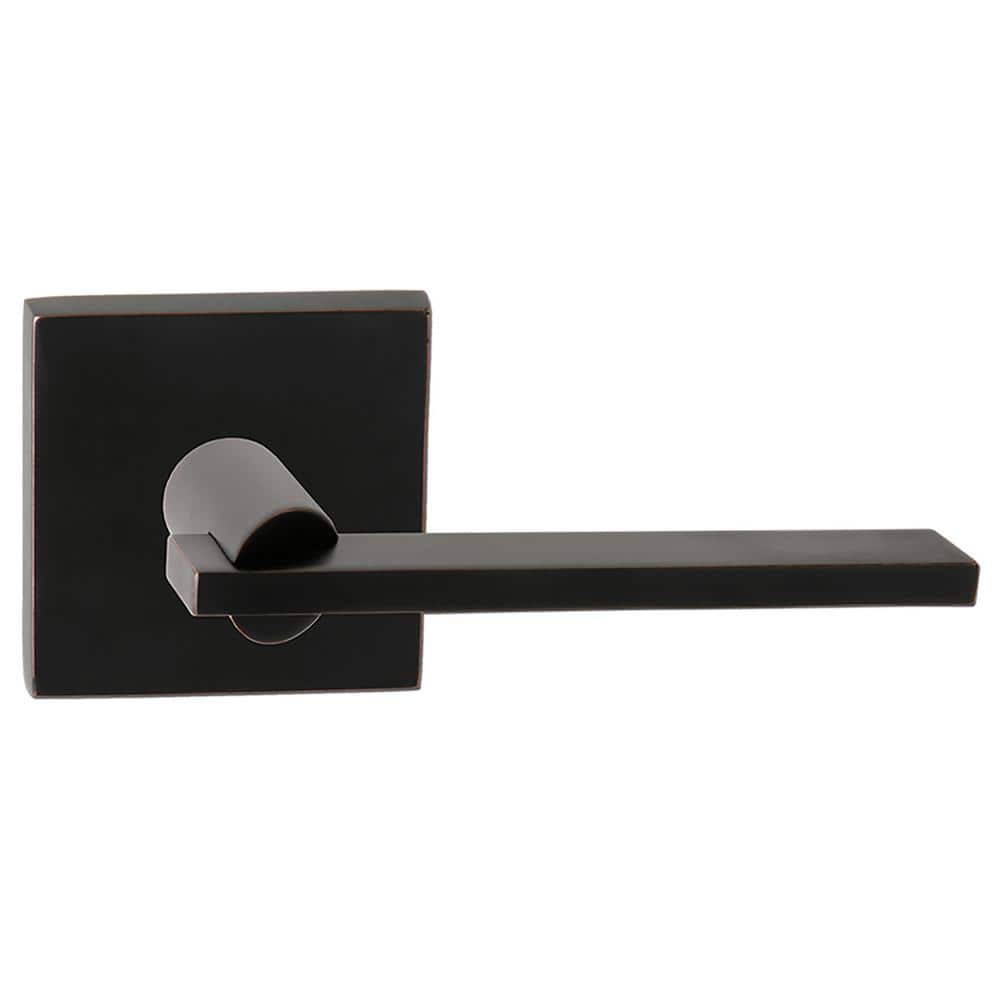 DELANEY HARDWARE Bravura Raleigh 943-7 Passage (Hall/Closet) Door Lever Oil Rubbed Bronze w/ square trim