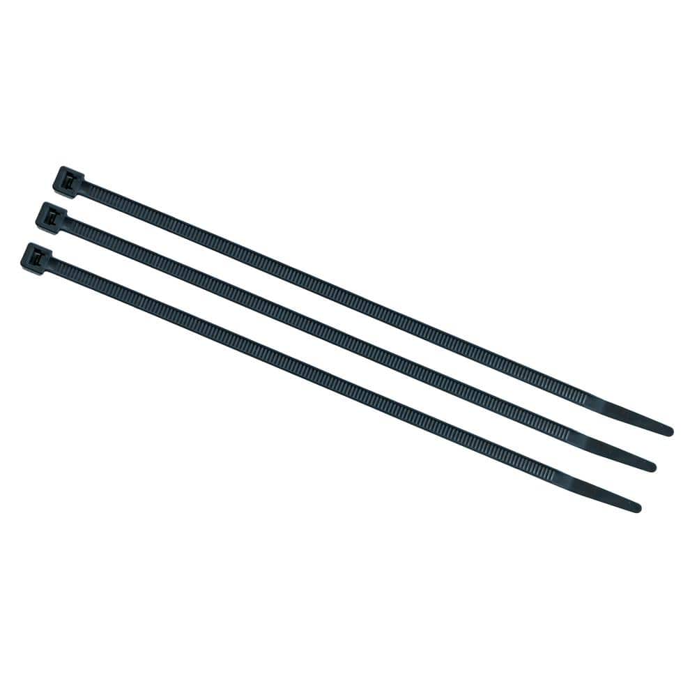 Southwire 5 in. UV Rated Indoor/Outdoor Nylon Cable Ties, 40 lbs. Tensile Strength, 1000-Count, Black
