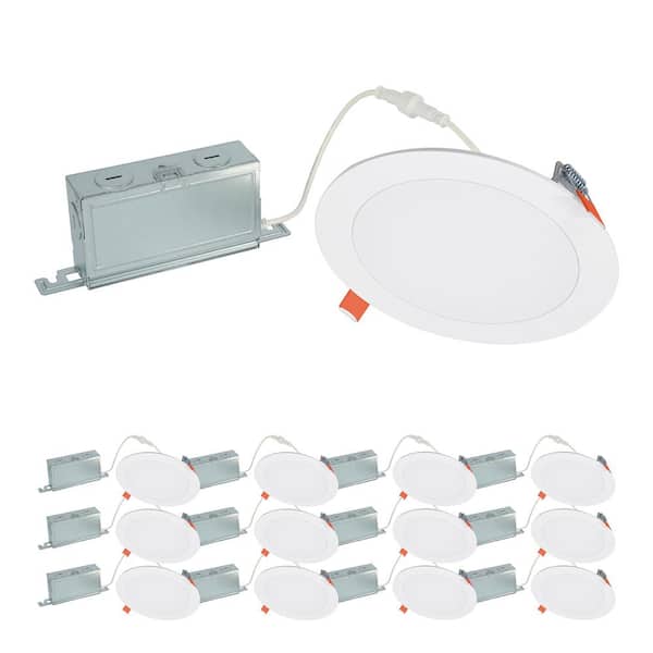 HALO 12-Pack HLBSL 6 in. Adjustable CCT Canless Integrated LED Recessed Light, 900 Lumens, 5CCT, White