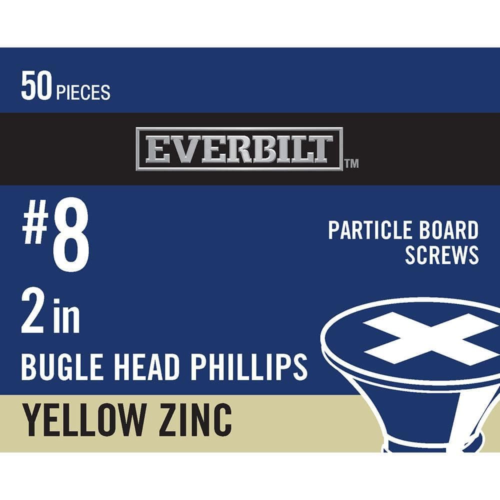 Everbilt #8 Coarse Zinc-Plated Phillips Bugle Head Wood Screws ( per Pack)