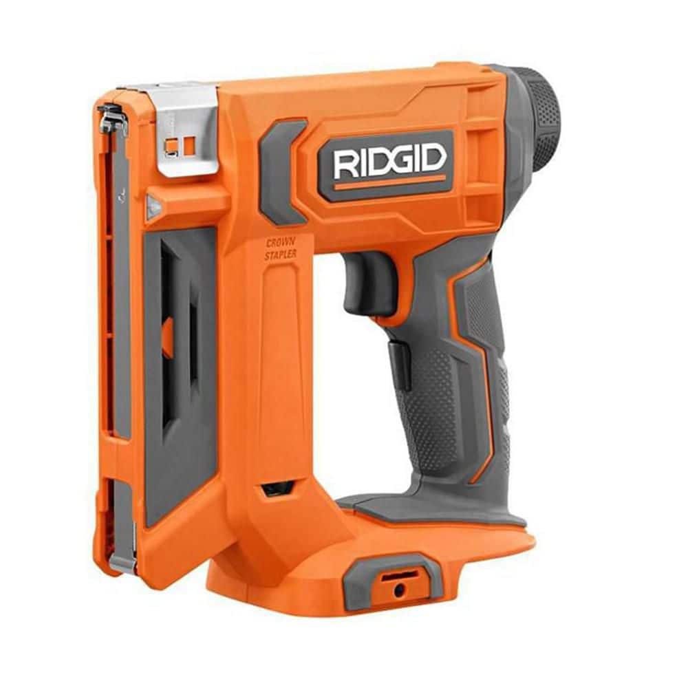 RIDGID 18V Cordless 3/8 in. Crown Stapler Kit with 2.0 Ah Battery and Charger