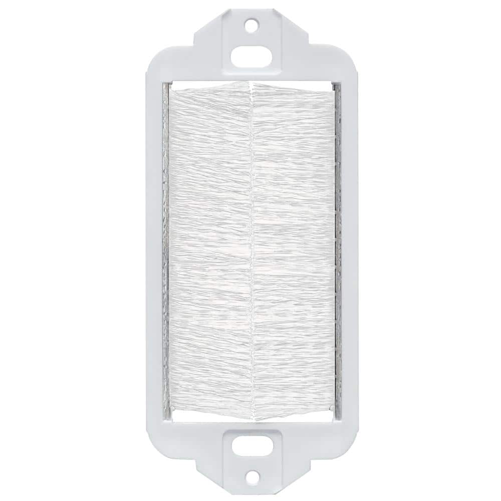 Leviton White 1-Gang Audio/Video Wall Plate (1-Pack) 41075-DBW