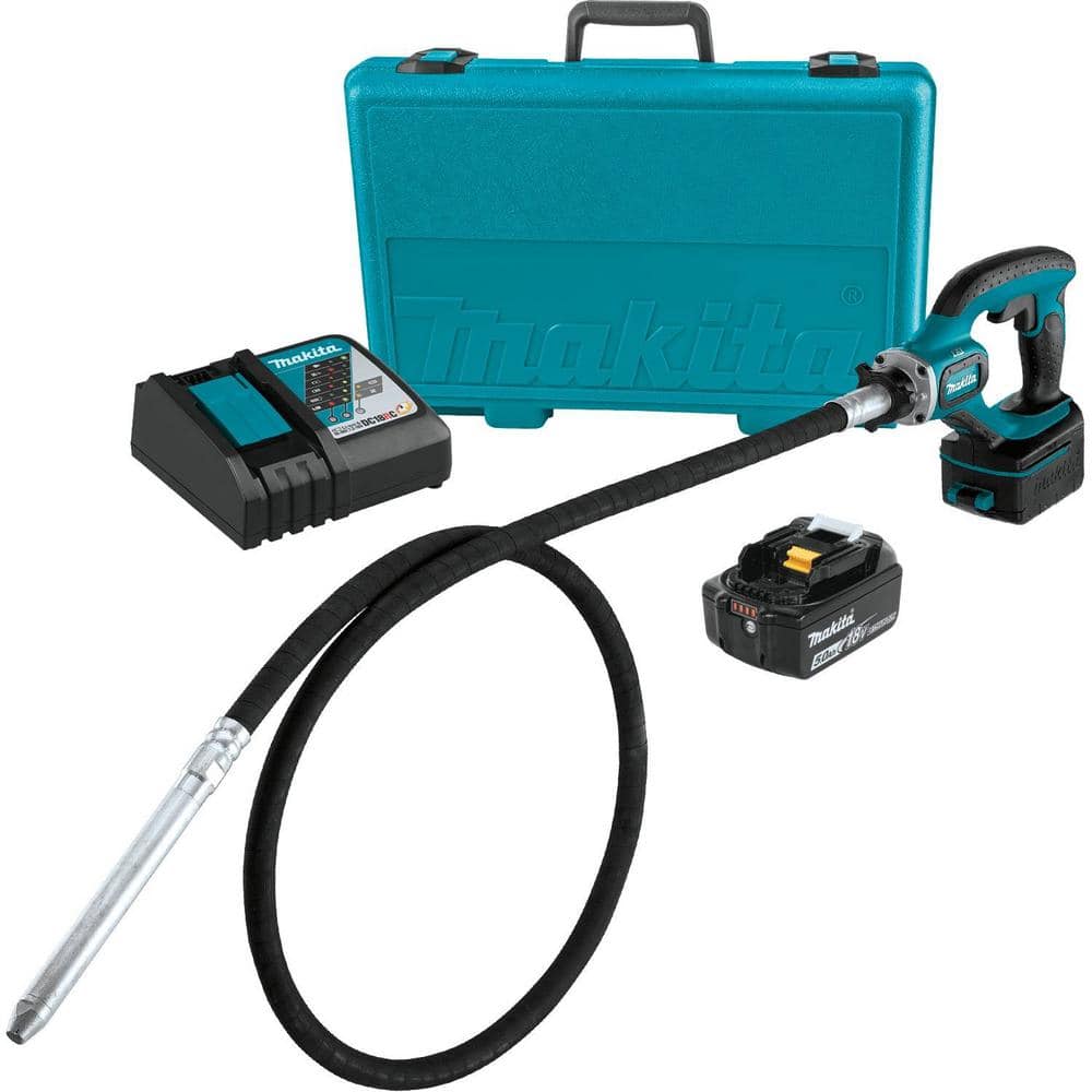 Makita 18V 5.0Ah LXT Lithium-Ion Cordless 8 ft. Concrete Vibrator Kit