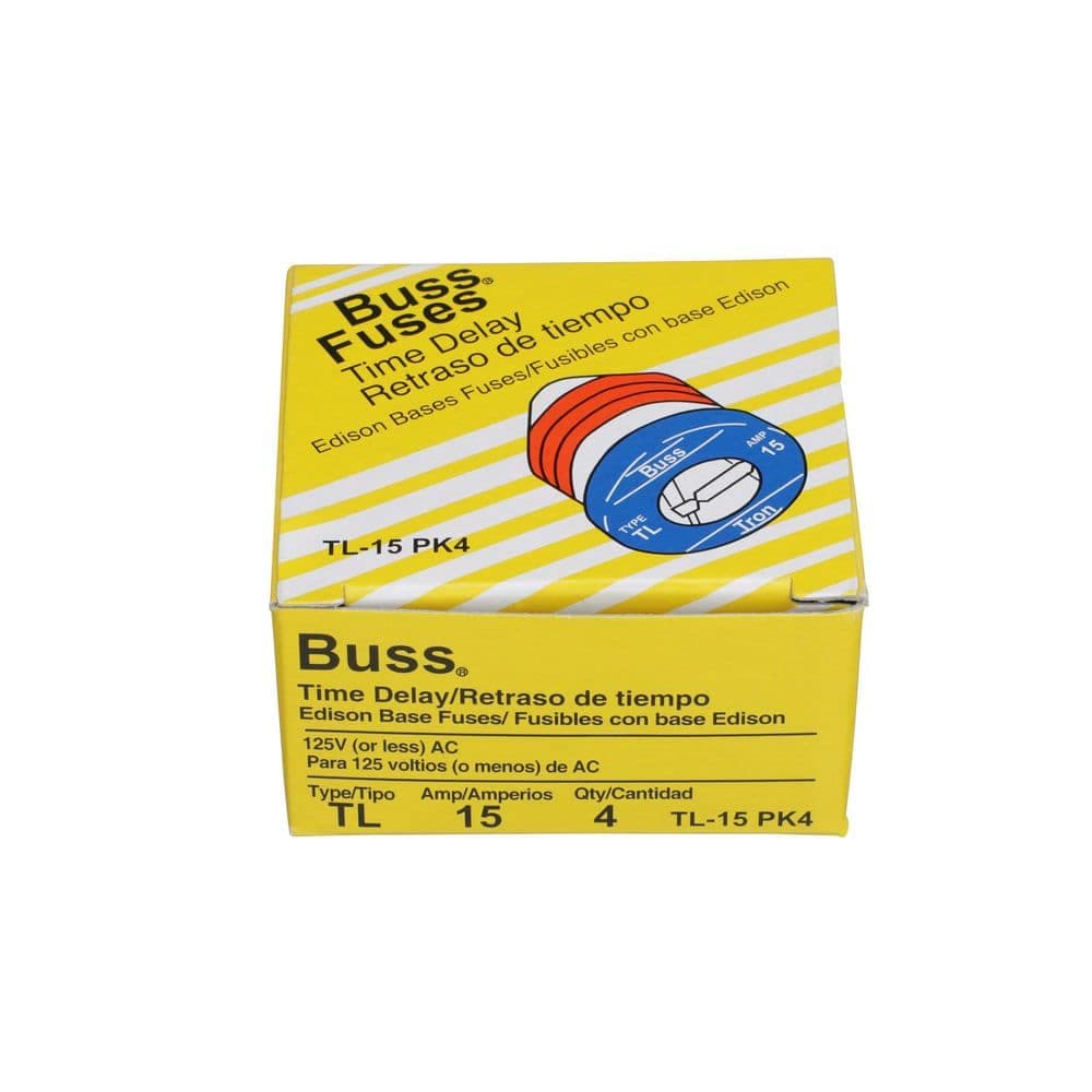 Cooper Bussmann TL Style 15 Amp Plug Fuse (4-Pack)