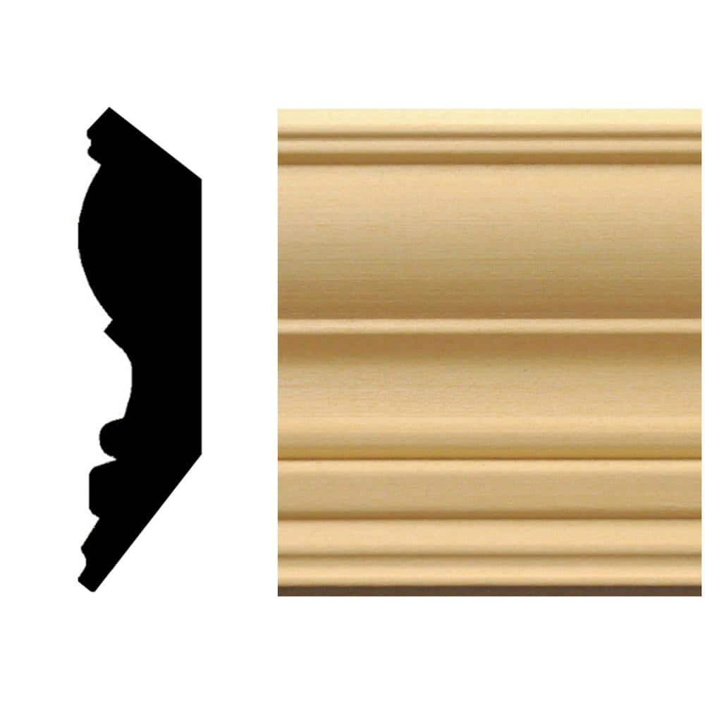 HOUSE OF FARA 3/4 in. x 3-1/4 in. x 96 in. Hardwood Crown Moulding