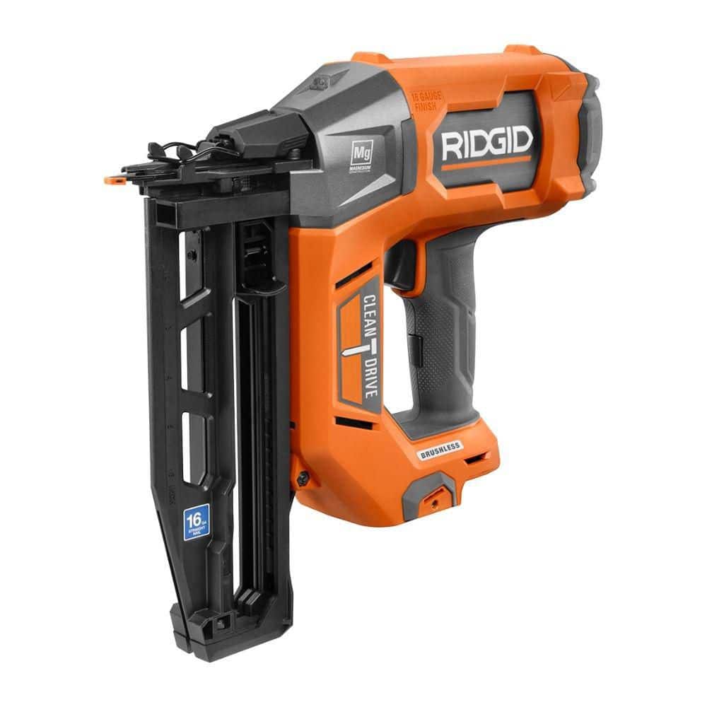RIDGID V Brushless Cordless 2-1/2 in. Finish Nailer with V 8.0 Ah Max Output EXP Battery (2-Pack)