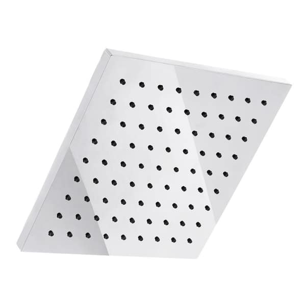 Glacier Bay Modern 1-Spray Pattern 8 in. Single Wall Mount Fixed Rain Shower Head in Chrome