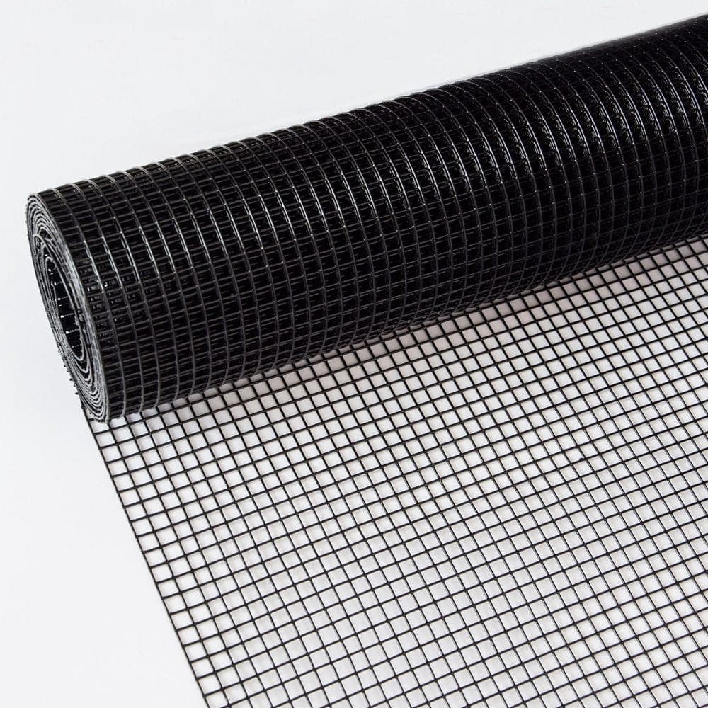xinyoec 1/4 in. x 3 ft. x 50 ft. 19-Gauge Black Vinyl Coated Hardware Cloth, Supports Poultry-Netting Cage-Home Improvement