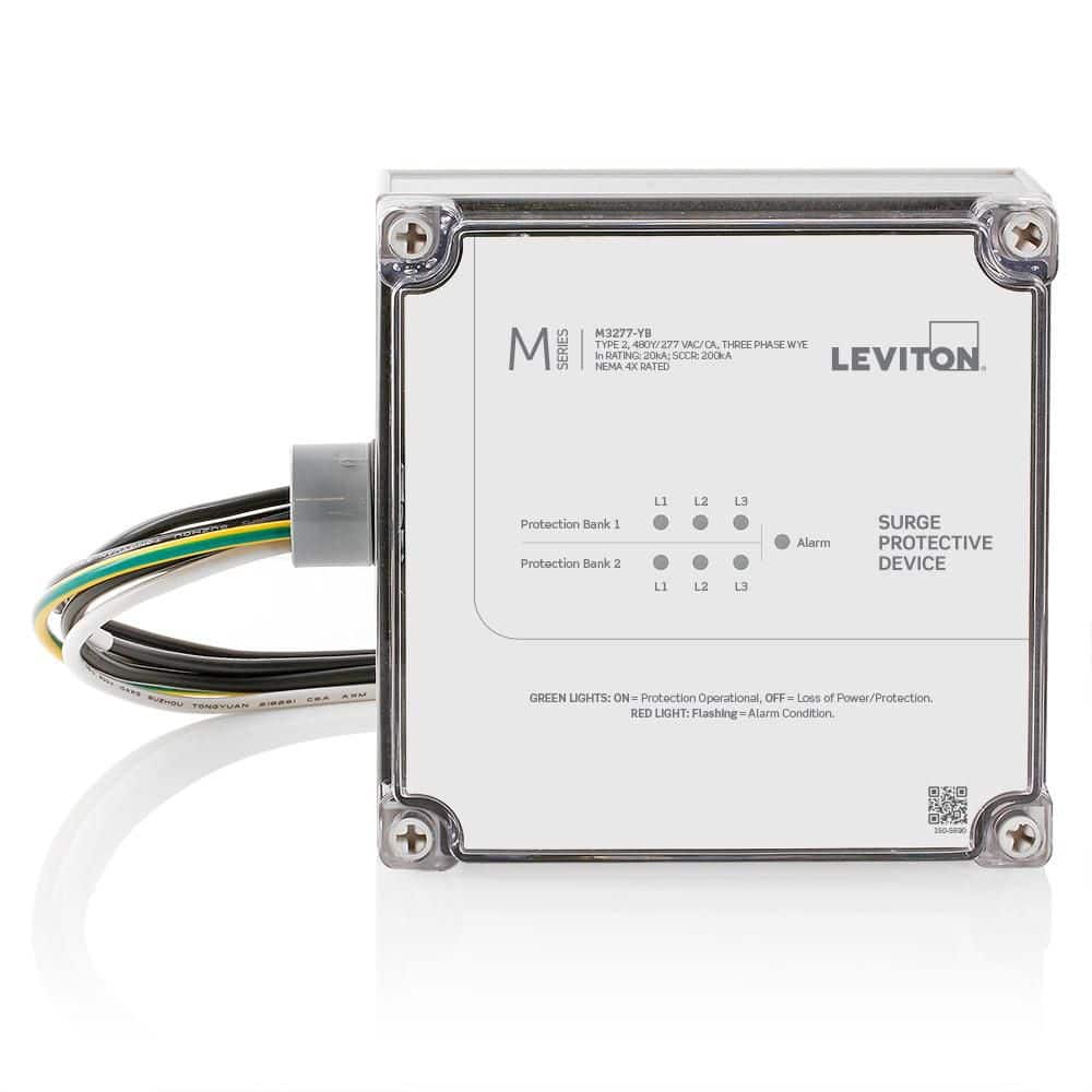 Leviton Type 2 Surge Protective Panel, 480Y/277-Volt AC, 3 Phase WYE, 260kA per Phase M3277-YB