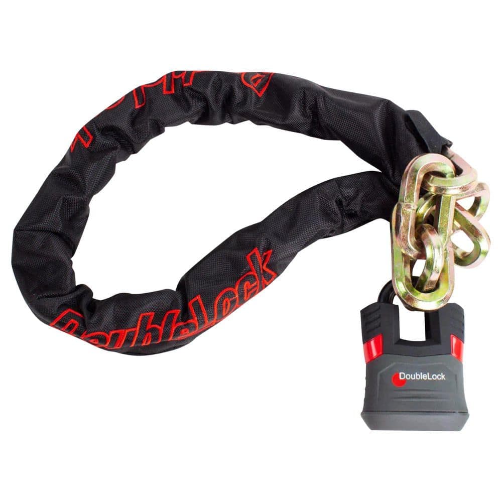DoubleLock Mammoth, 3.5 ft. x 3 in. Hardened Steel Chain with Shielded Heavy Padlock Bundle, 8 lbs.