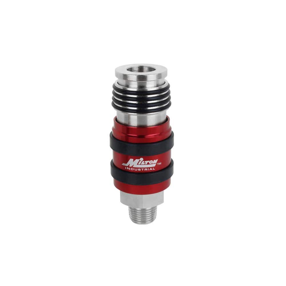 Milton 2 In ONE 3/8 in. MNPT Universal Safety Exhaust Coupler