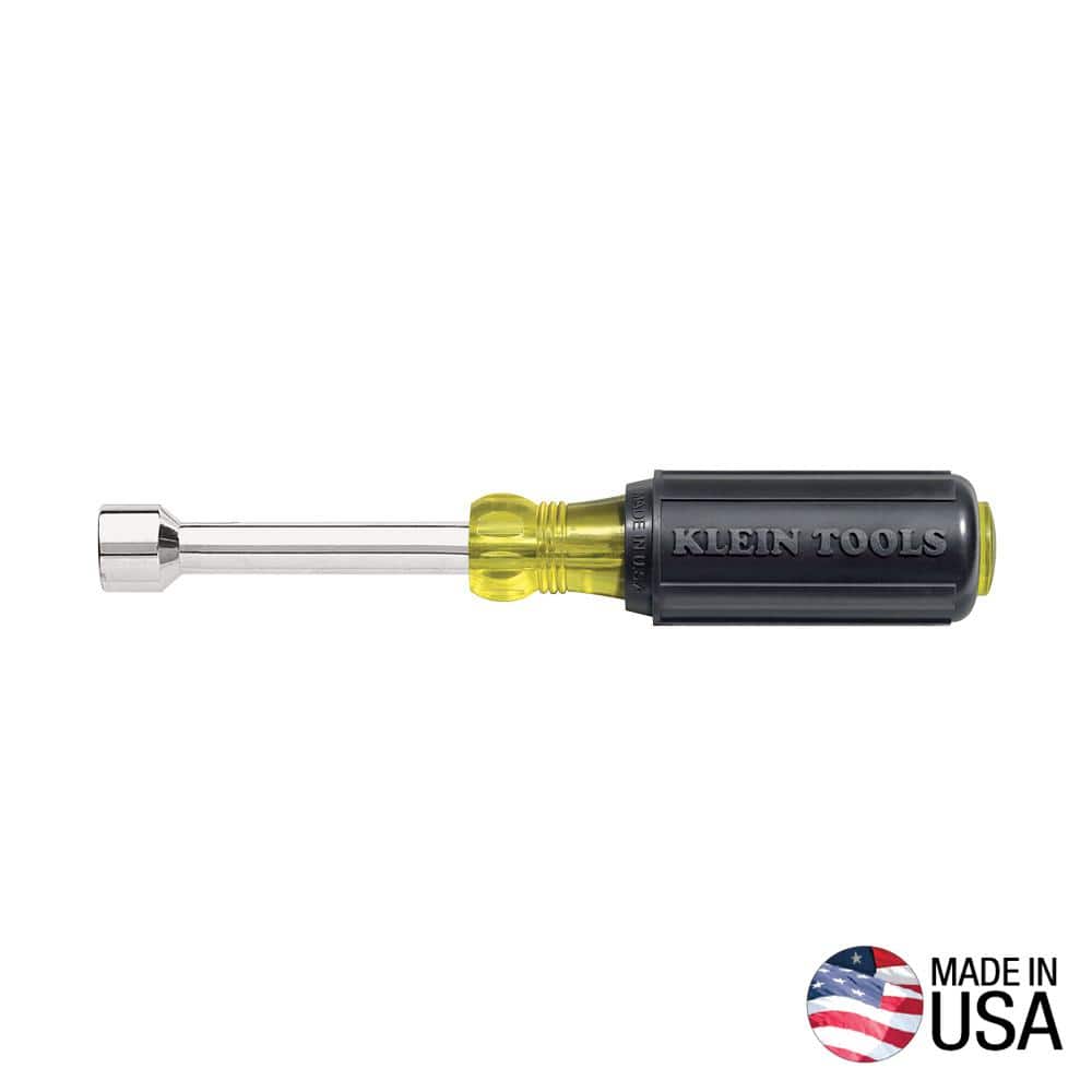Klein Tools 1/2 in. Nut Driver with 3 in. Shaft- Cushion Grip Handle