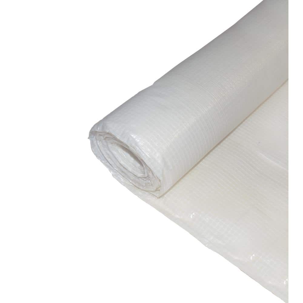 BOEN 10 ft. x 100 ft. Clear String-Reinforced Plastic Sheeting for Vapor Barrier and Crawl Space Under Floor