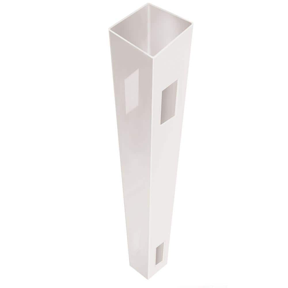 Barrette Outdoor Living 5 in. x 5 in. x 7 ft. White Vinyl Fence Line Post (B)