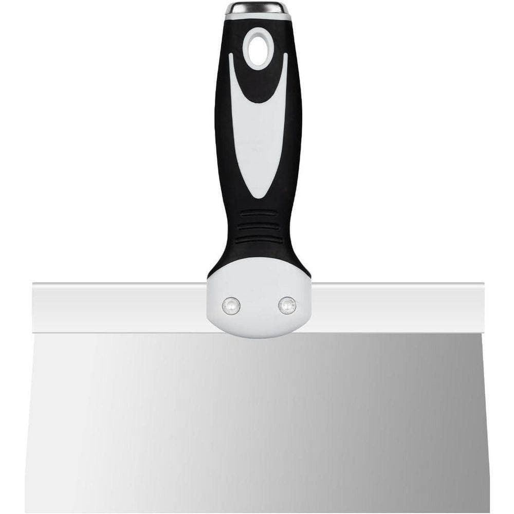 KIWDZFU 8 in. Stainless Steel Drywall Taping Knife with Soft Grip Handle for Skimming and Plastering