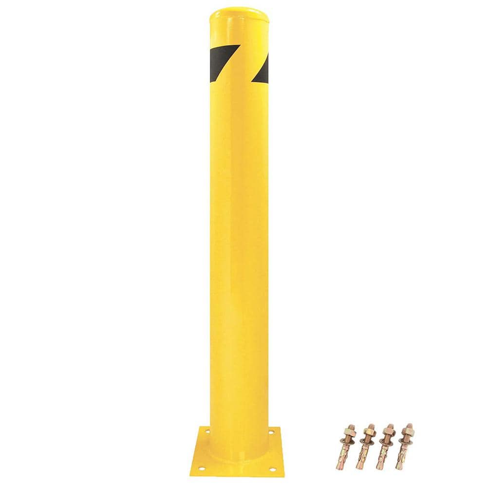 8Net 42 in. H x 4.5 in. Dia 12-Gauge Yellow Steel Pipe Safety Bollard