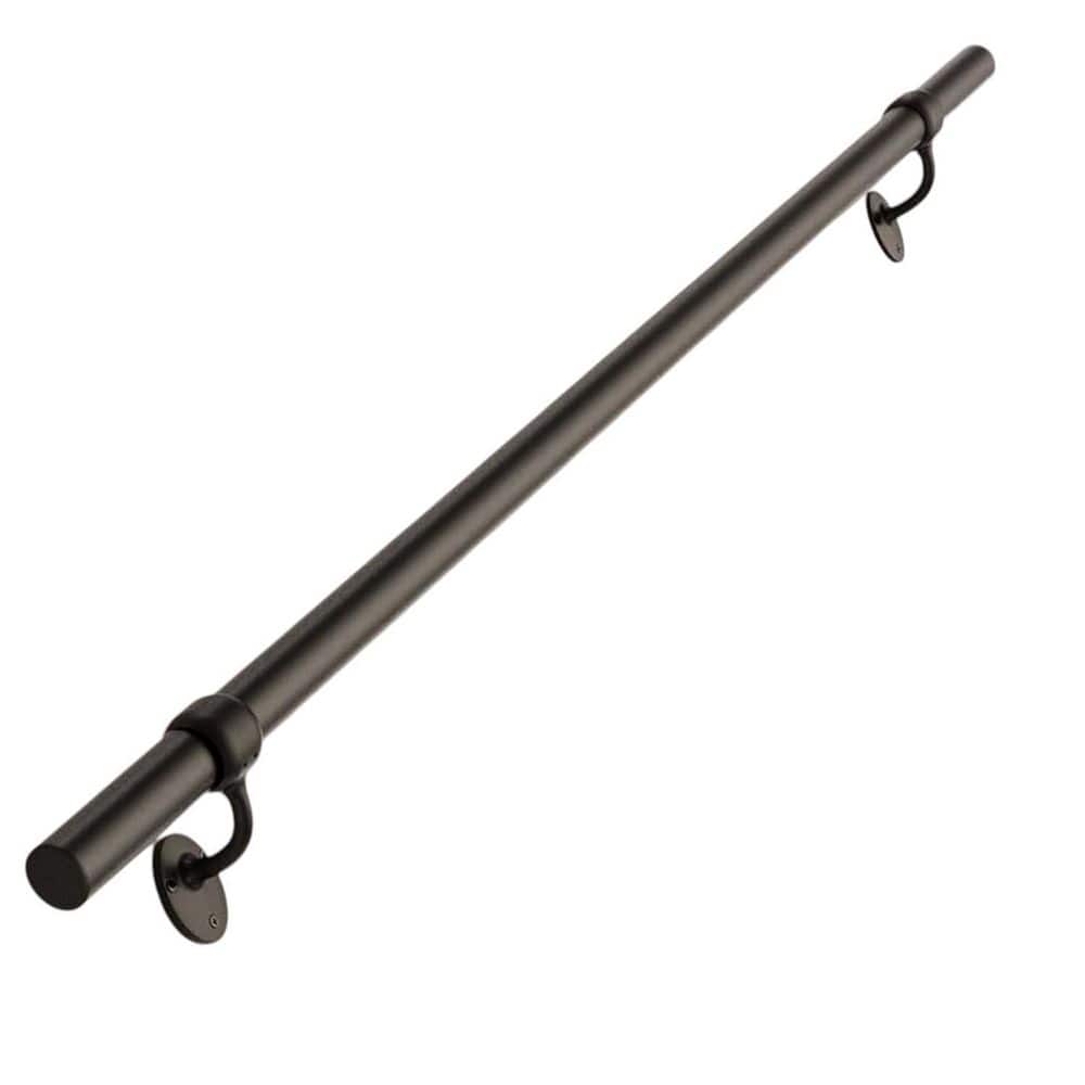 Afoxsos 4 Feet Aluminum Indoor Outdoor Stair Railing Wall Mount Hand Rails Industrial Style Handrails