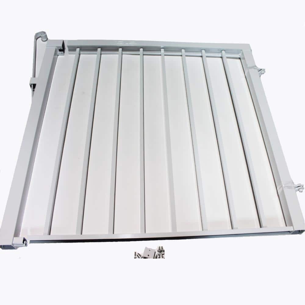 Vista 36 in. H x 48 in. W White Aluminum Regular Picket Gate