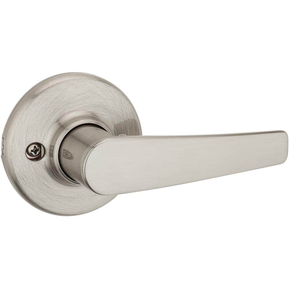 Kwikset Delta Satin Nickel Dummy Door Handle with Microban Antimicrobial Technology