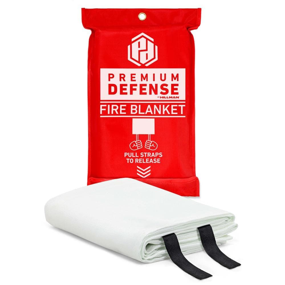 Premium Defense 60 in. x 70 in. Emergency Fire Blanket With Storage Bag