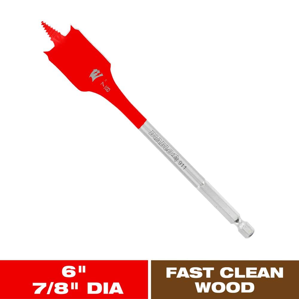 DIABLO 7/8 in. x 6 in. SPEEDemon High Speed Steel Spade Bit (1-Piece)