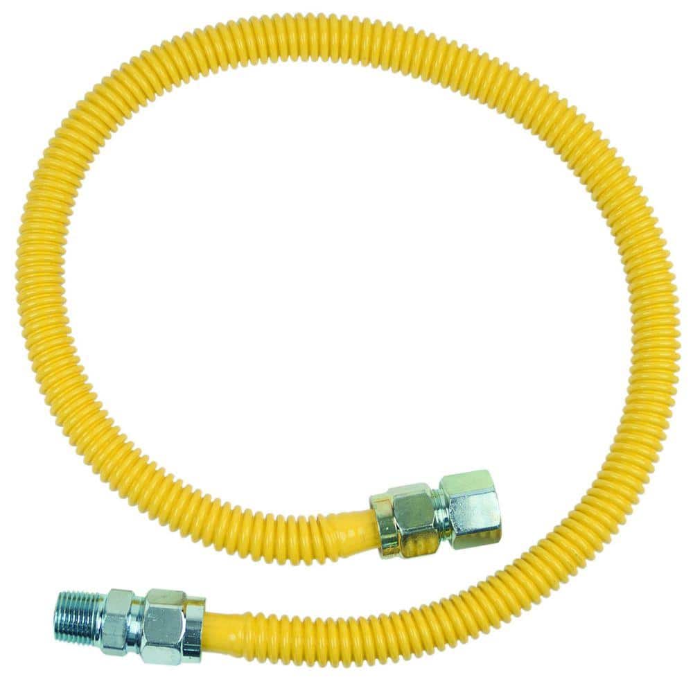 BrassCraft ProCoat 3/4 in. FIP x 1/2 in. MIP x 36 in. Stainless Steel Gas Connector 5/8 in. O.D. (125,000 BTU)