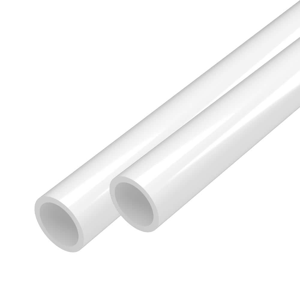 Formufit 3/4 in. x 5 ft. White Furniture Grade Schedule 40 PVC Pipe (2-Pack)