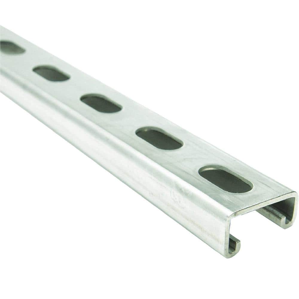 NEWHOUSE ELECTRIC 13/16 in. Trade Size L Metal Strut Channel, Slotted Back, Electro-Galvanized Metal U-Bracket