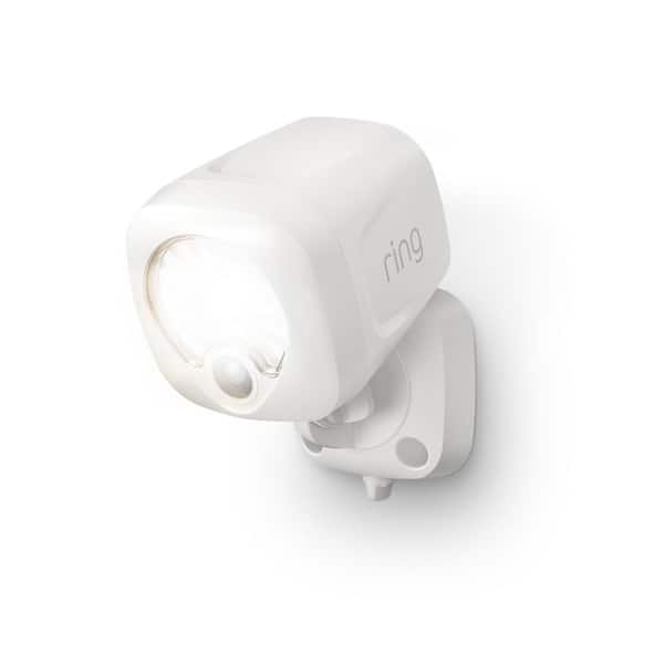 Ring Smart Lighting White Motion Activated Outdoor Integrated LED Spotlight Battery